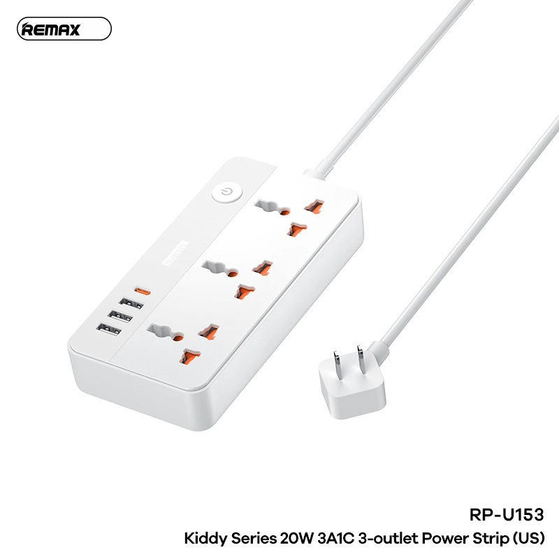 Remax Power Strip 20W 3A1C Socket Remax Power Strip 20W 3A1C Socket